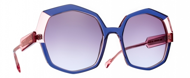 Caroline Abram HERMINE - BLUE / PINK ACETATE 664 - HERMINE