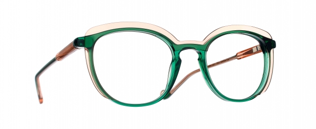 Caroline Abram MINI ESTY - PEACH / GREEN ACETATE 732 - MINI ESTY