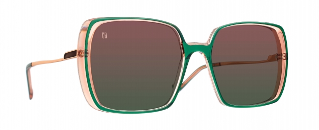 Caroline Abram IRINA SUN - GREEN / CRYSTAL PINK ACETATE/STAINLESS...