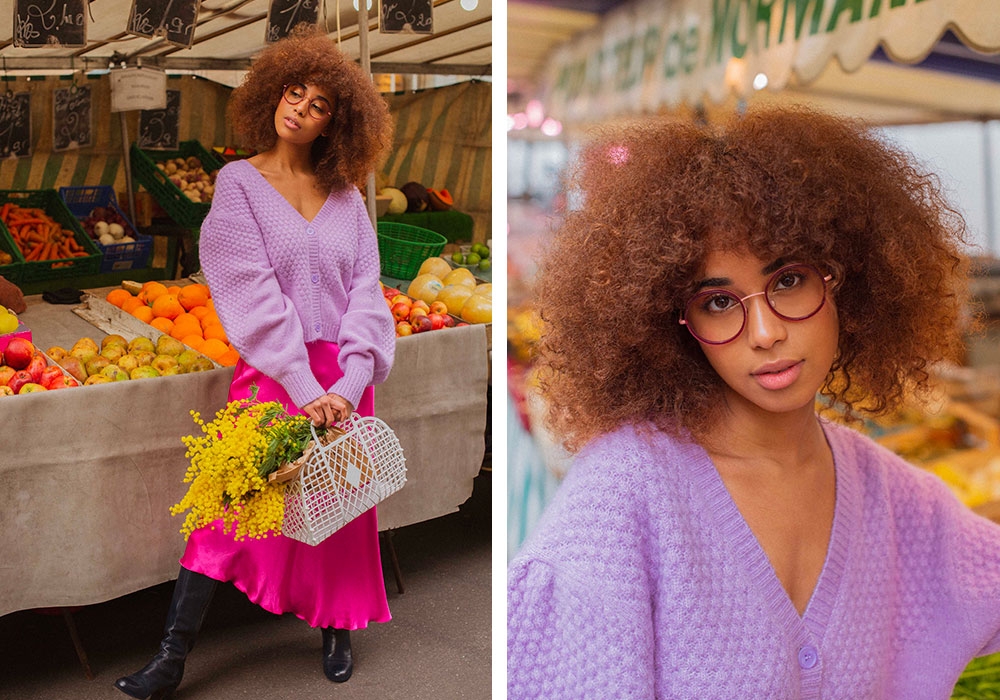 CAROLINE ABRAM WILLOW - e, typique dans le look Parisienne arty.